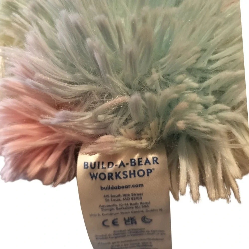 Build-A-Bear Cool‎ Quills Hedgehog 16 in Embroidered Pink Cheeks, Tie Dye Fur